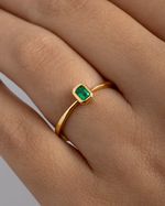 Anel Framed  | Framed Ring - Emerald 