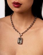 Pendente Framed Prasiolita | Framed Prasiolite Pendant