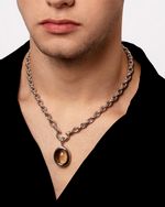 Pendente Framed Rutilado Oval | Framed Rutilated Quartz Pendant
