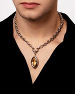Pendente Framed Navette Citrino | Framed Navette Citrine Pendant