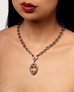 Pendente Framed Navette Citrino | Framed Navette Citrine Pendant