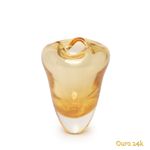 Vaso Oceano Mini 2 Âmbar com Ouro