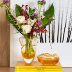 Vaso Oceano Mini 2 Âmbar com Ouro