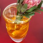Vaso Oceano Mini 2 Âmbar com Ouro