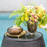 Vaso Oceano Mini 2 Fumê com Ouro