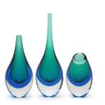Conjunto 3 Gotas Mini Bicolor Verde com Água-marinha