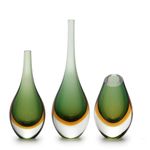 Conjunto 3 Gotas Mini Bicolor Verde com Âmbar