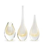 Conjunto 3 Gotas Mini Transparente com Ouro