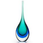 Gota Alta Bicolor Verde com Água-marinha