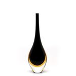 Gota Mini Alta Bicolor Preta com Âmbar
