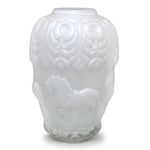 Vaso Cavalo Branco Leitoso