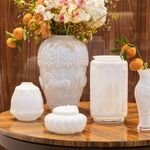 Vaso Cavalo Branco Leitoso