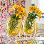 Vaso 96 MS Âmbar com Ouro