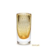 Vaso Cilíndrico 2 Tela Âmbar com Ouro