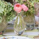 Vaso Mini Alto Tela Transparente com Ouro