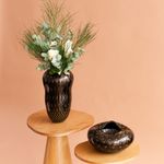 Vaso Oceano 2 Tela Preto com Ouro