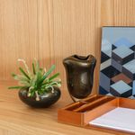 Vaso Oceano Mini 3 Preto com Ouro
