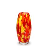 Vaso Oliva P Multicor Amarelo, Laranja e Coral