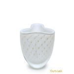 Vasinho Trevo 3 Tela Branco com Ouro
