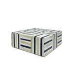  Caixa Osso Quadrada Off White e Preta (16x16CM)