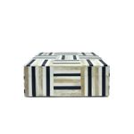  Caixa Osso Quadrada Off White e Preta (16x16CM)