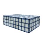  Caixa Osso Retangular com Quadriculado Azul (25x15CM)
