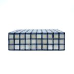  Caixa Osso Retangular com Quadriculado Azul (25x15CM)
