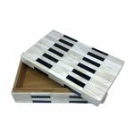  Caixa Osso Retangular Off White e Preta (25x15CM)