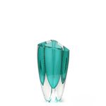 Vaso Triangular nº 3 Verde com Ouro