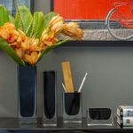 Conjunto com Porta Lápis e Porta Clips Preto