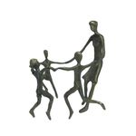 Escultura Família Roda-roda Em Bronze