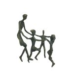 Escultura Família Roda-roda Em Bronze