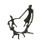 Escultura Família Roda-roda Em Bronze