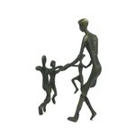 Escultura Família Roda-roda Em Bronze