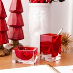Conjunto com Porta Lápis e Porta Clips Vermelho