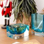 Conjunto com Porta Lápis e Porta Clips Água-marinha
