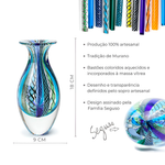 Vaso Mini Alto Hippie Azul e Verde