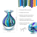 Vaso Mini Médio Hippie Azul e Verde