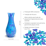 Vaso 83 Multicor Azul e Água-marinha