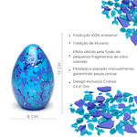 Peso Multicor Grande Oval Azul e Água-marinha