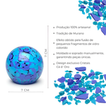 Peso Multicor Pequeno Bola Azul e Água-marinha