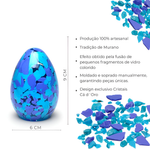 Peso Multicor Pequeno Oval Azul e Água-marinha