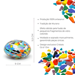 Peso Multicor Pequeno Achatado Colorido