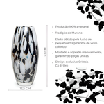 Vaso Oliva G Multicor Preto e Branco