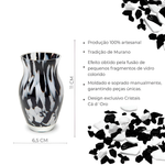 Mini Vasinho M63 Multicor Preto e Branco