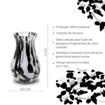 Mini Vasinho M64 Multicor Preto e Branco