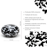 Peso Multicor Pequeno Achatado Preto e Branco