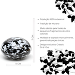 Peso Multicor Grande Achatado Preto e Branco