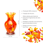 Vasinho 78 Multicor Amarelo, Laranja e Coral