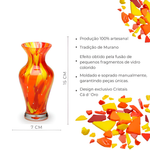 Vasinho 76 Multicor Amarelo, Laranja e Coral